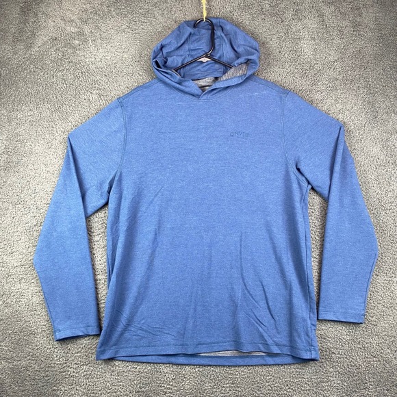 Orvis Classic Collection Hoodie Mens L Blue Long Sleeve Pullover Casual - Picture 1 of 8
